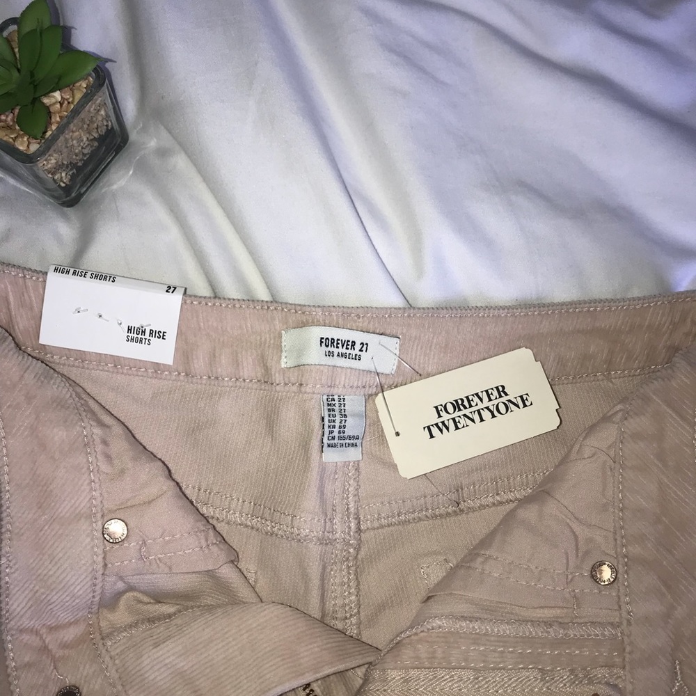 Cream Corduroy Shorts - Picture 5 of 5